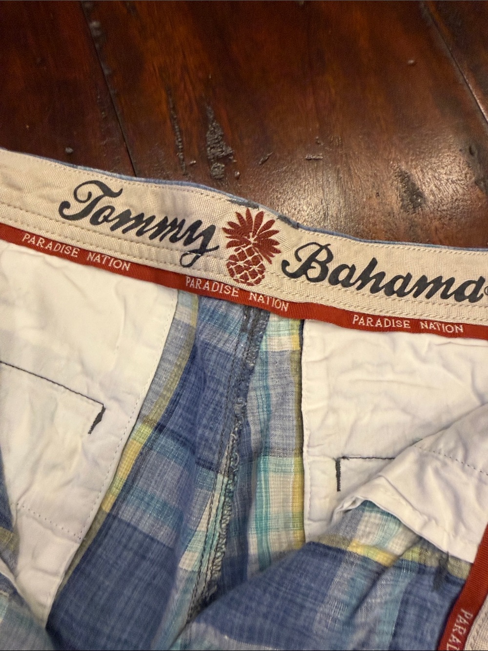 Men's Blue Plaid Summer Shorts - Picture 2 of 4